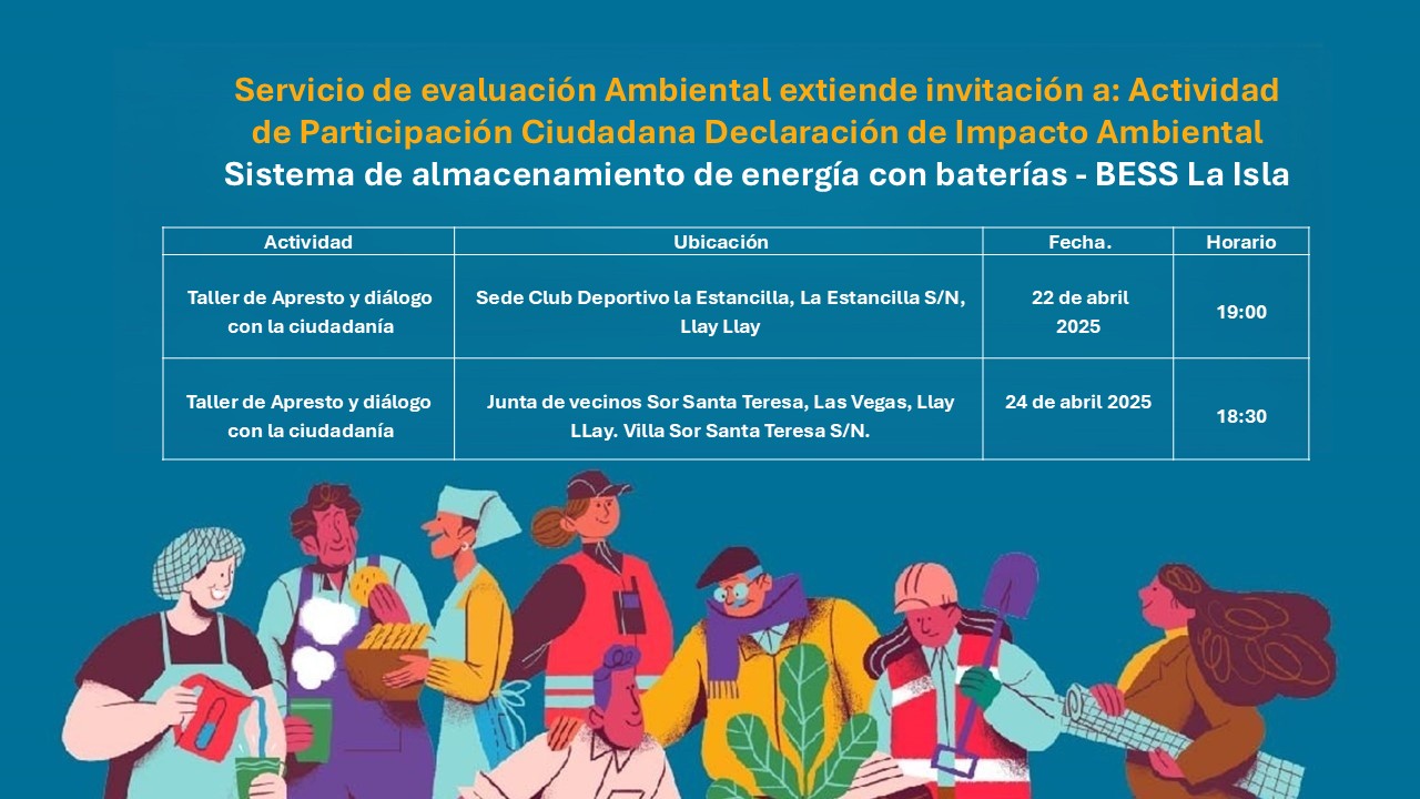 Foto de evento Participación Ciudadana proyecto Bess La Isla