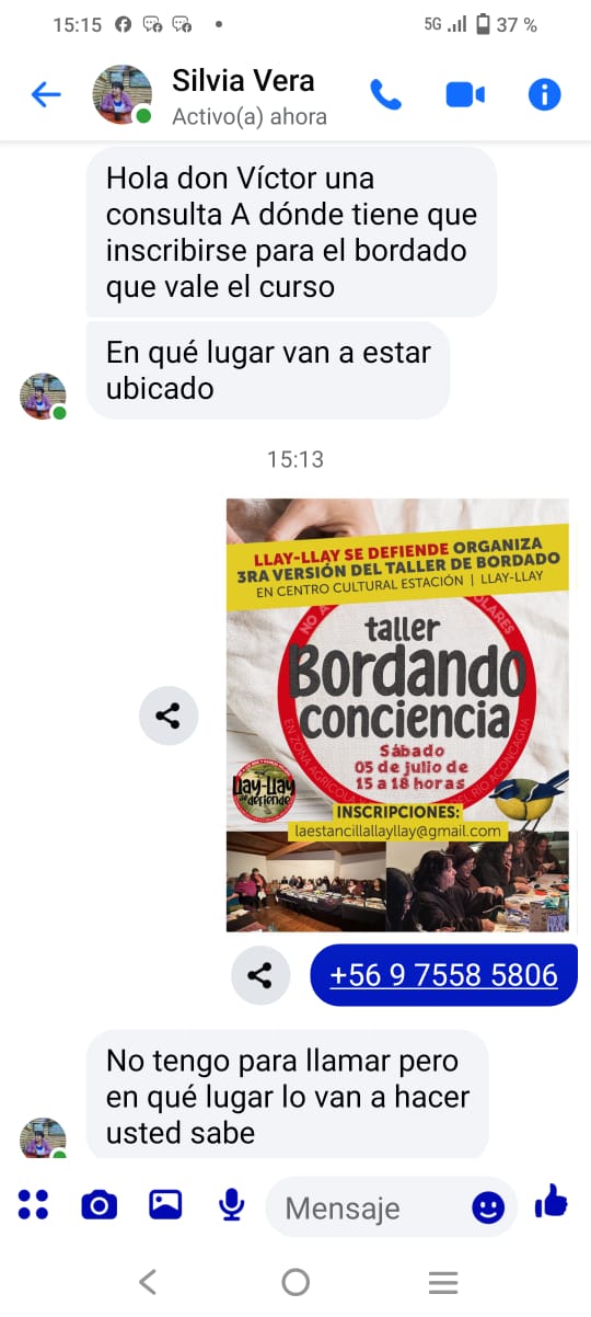 Foto de evento Taller bordando conciencia