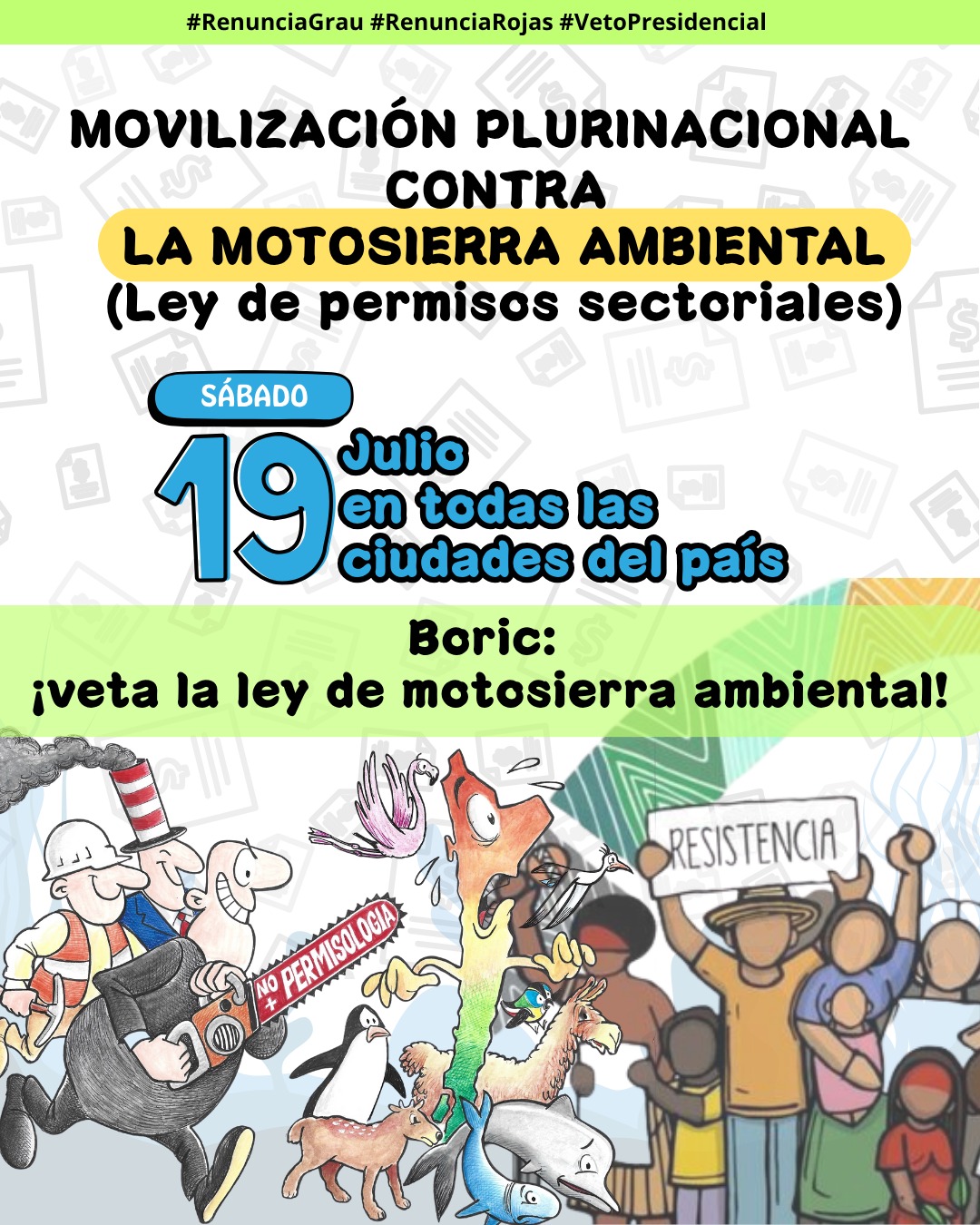 Imagen de evento Los habitantes de Chile decimos No a la motosierra ambiental